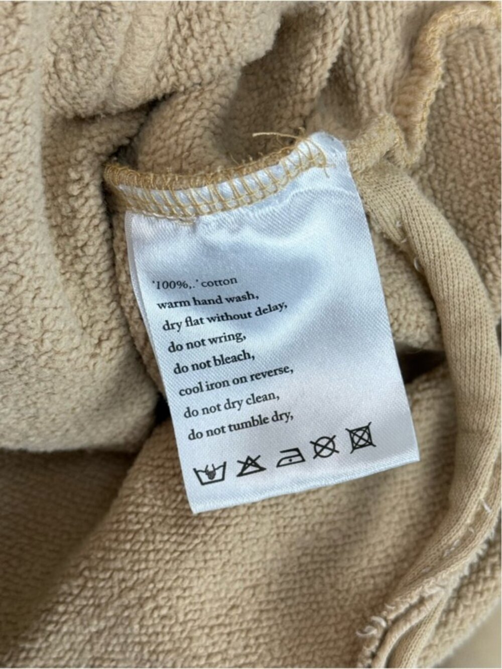 Ksubi 3 X 4 Oh G Cotton Hoodie Size Small Tan Beige - Picture 13 of 14